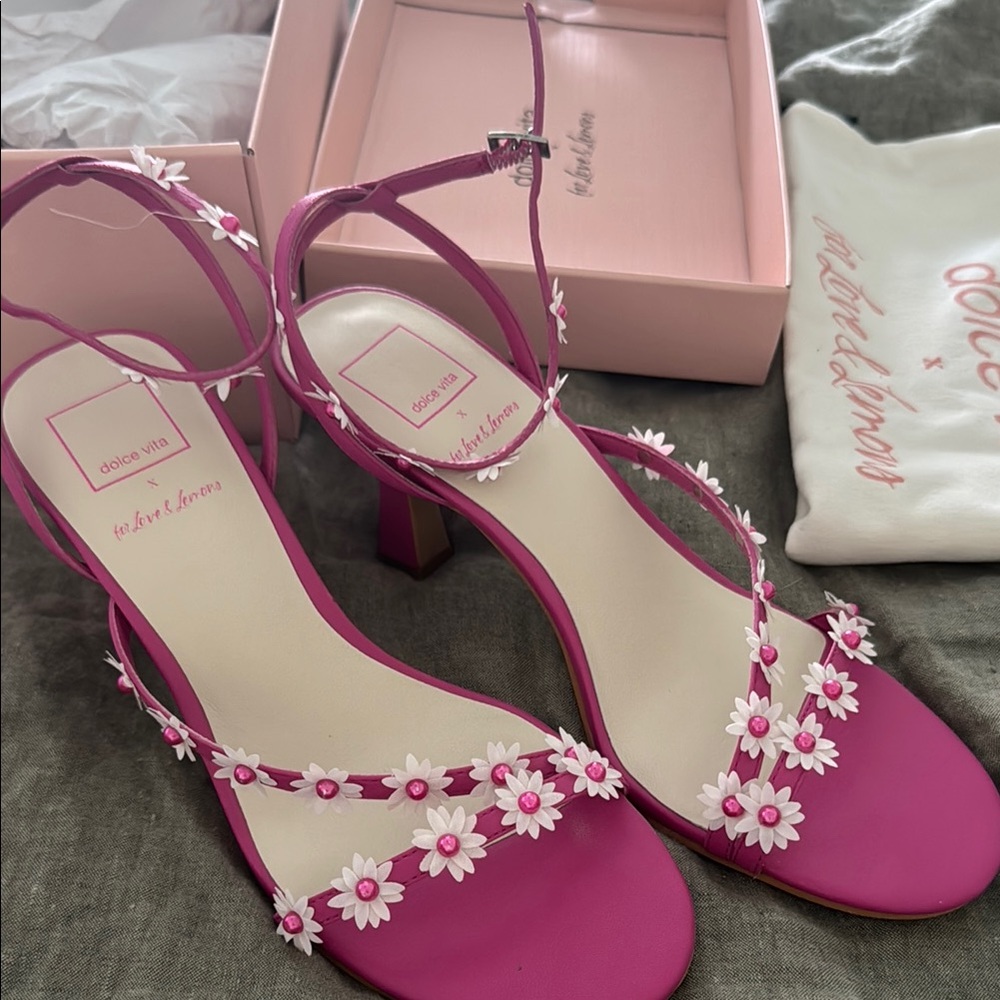 Dolce vita x for love and lemons Pink Floral heels